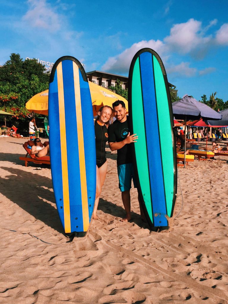 Surfing, Legian Beach