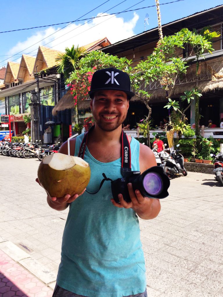 For him it's all about coconuts & camera's ?